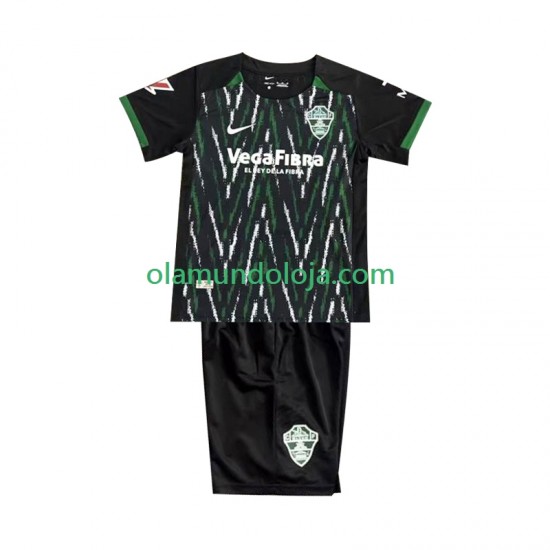 Camisola Elche CF Criança Equipamento Segundo 2025-2026 Manga Curta